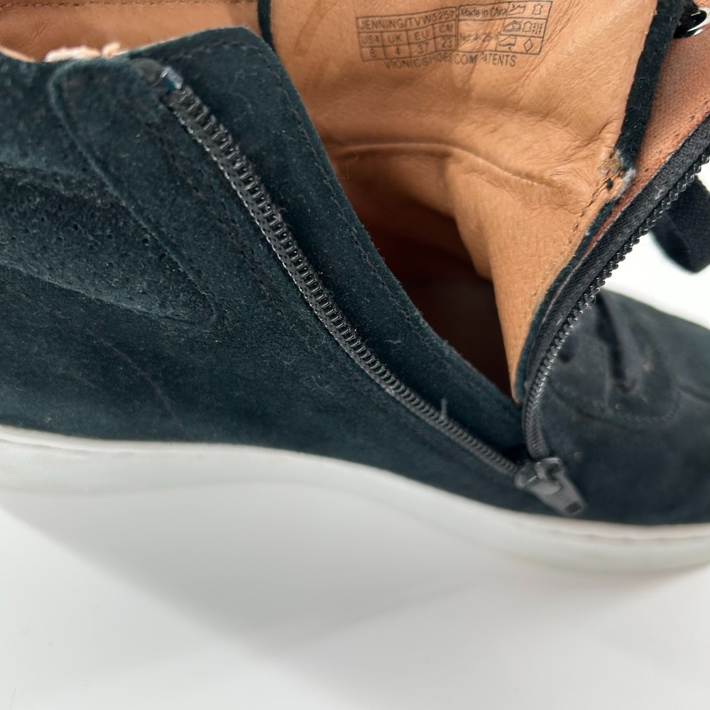 Vionic W Black Suede Leather Jennings‎ Lace up Sneaker US 6 Ankle Bootie EU 37 - Picture 8 of 16